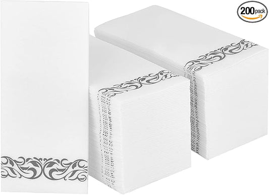 200 Pack Guest Towels Disposable Bathroom, Soft and Linen Feel Disposable Hand