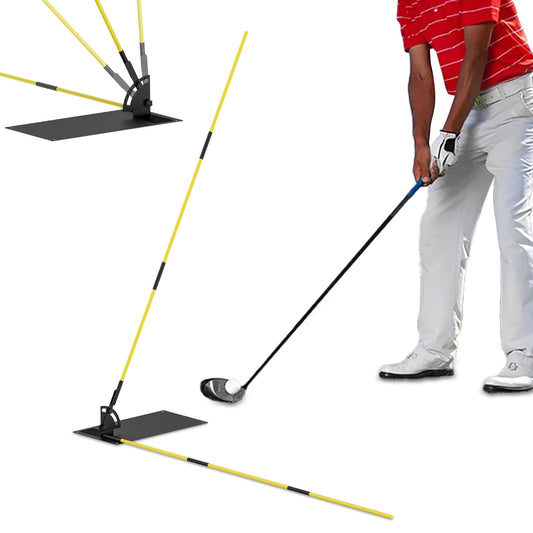 Asyxstar Golf Aligntment Stick Holder Plate Durable Metal Professional Swing Trainer Practice Tool Training Equipment Golf Accessory for Men