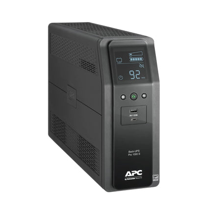 APC UPS 1000VA Sine Wave UPS Battery Backup and Surge Protector, BR1000MS Backup Battery Power Supply with AVR, (2) USB Charger Ports