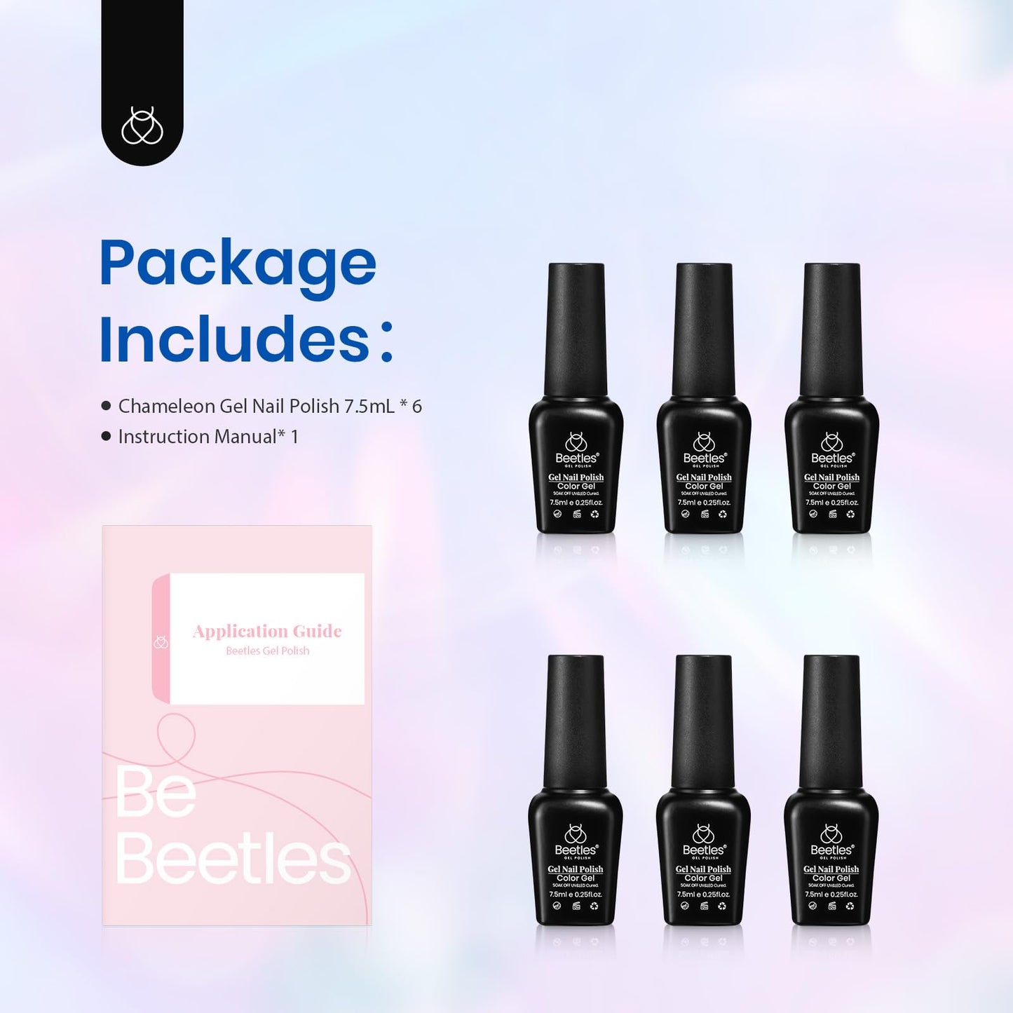 Beetles Jelly Gel Nail Polish Set, 6 Colors Milky White Nude Pink Brown Sheer Gel Polish Kit Nail Concealer Translucent Effect Soak Off Uv French Nail Art Gift for Women Ultimate Monochrome Collection