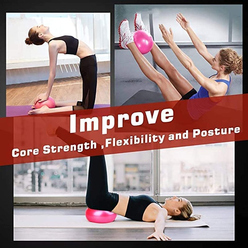 XIECCX Mini Yoga Balls 6 Inch Exercise Pilates Therapy Balance Micropore Ball Barre Equipment for Home Stability Training Physical Core Training with Pump(Blue)