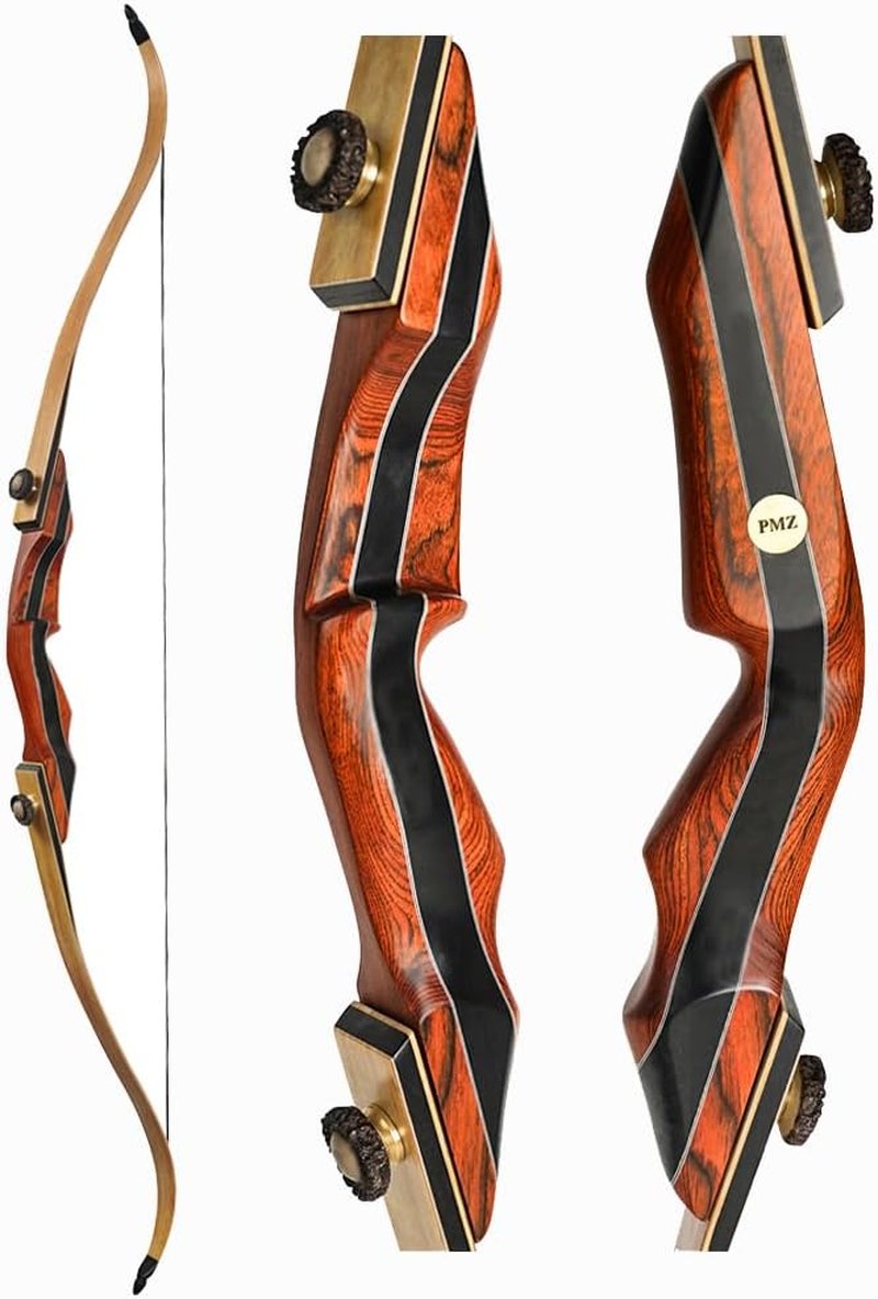 PMZ Flame Z8 Takedown Recurve Bow - 60" Right-Handed Ergonomic Design for Adults | Ideal for Beginners & Advanced Archers (20-60 lbs)