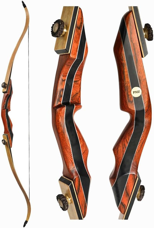 PMZ Flame Z8 Takedown Recurve Bow - 60" Right-Handed Ergonomic Design for Adults | Ideal for Beginners & Advanced Archers (20-60 lbs)