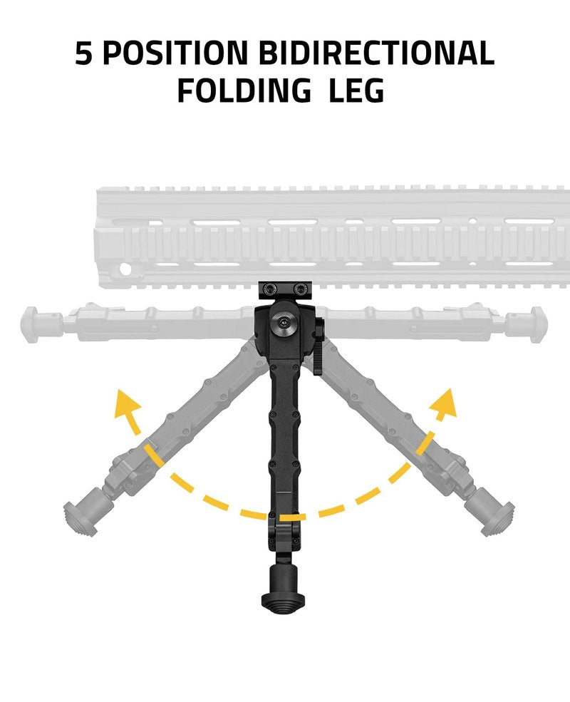 CVLIFE Rifle Bipod Picatinny Bipod 360 Degrees Swivel Tilt Foldable for Hunting and Shooting