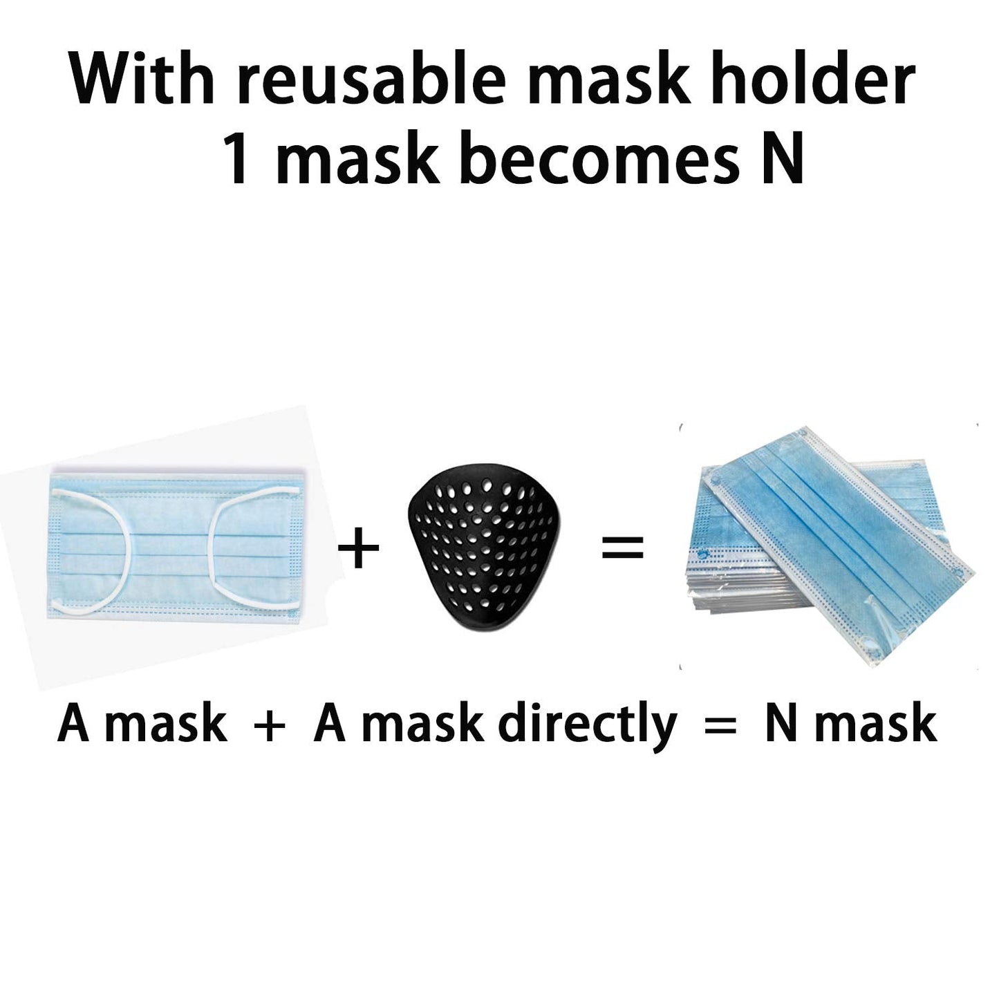 3D Mask Inner Bracket for Comfortable Mask Wearing-Internal Support Holder Frame for Balaclavas-Reusable Silicone Face Shell for Cosplay -Lower Half Face Protective for Airsoft/Paintball/BB Gun