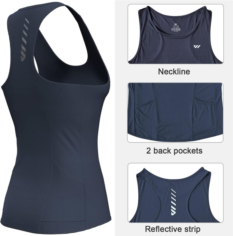 Wulibike Sleeveless Cycling Jersey for Women - Summer Biking Tank Top with Pockets | Lightweight & Breathable