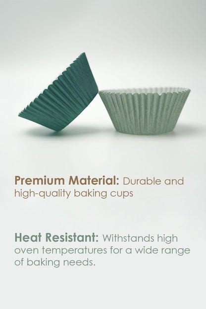 Bake Choice Cupcake Liners 200 Pcs Muffin Liners Standard Cupcake Wrappers, CupCake Liners, Food Grade Cupcake Liners, Greaseproof Parchment Muffin Liners Calyx Series