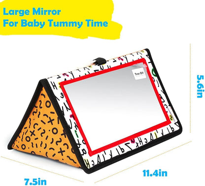 Epessa Baby Mirror Toys for Tummy Time, Newborn Infant Toys 0-6 6-12 Months, Baby Floor Mirror, Black and White High Contrast Baby Toys 0 3 6 9 Month Crawling Sensory Toy, Crib, Brain Development