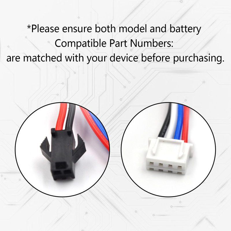 elxjarpower (4-Pack) 11.1V 2000mAh Li-Po Rechargeable Battery with SM2P Plug & USB Cable, Compatible with WPL RES V-3 ESC 1/16 RC Crawler, 501855 Soft-Gun & Water-Gun Toys
