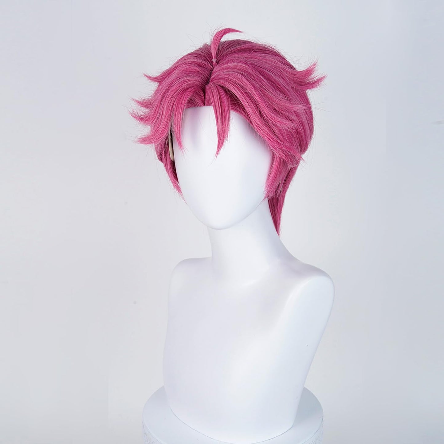 Pink Cosplay Wig for Men, Male Anime Style Wig Heat Resistant Synthetic Fiber for Cosplay Synthetic Hair Halloween Costume Party Hair