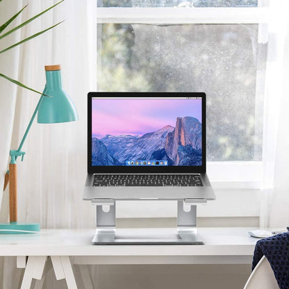 BESIGN LS03 Aluminum Laptop Stand, Ergonomic Detachable Computer Stand, Notebook Riser Compatible with Air, Pro, Dell, HP, Lenovo More 10-15.6" Laptops, Silver
