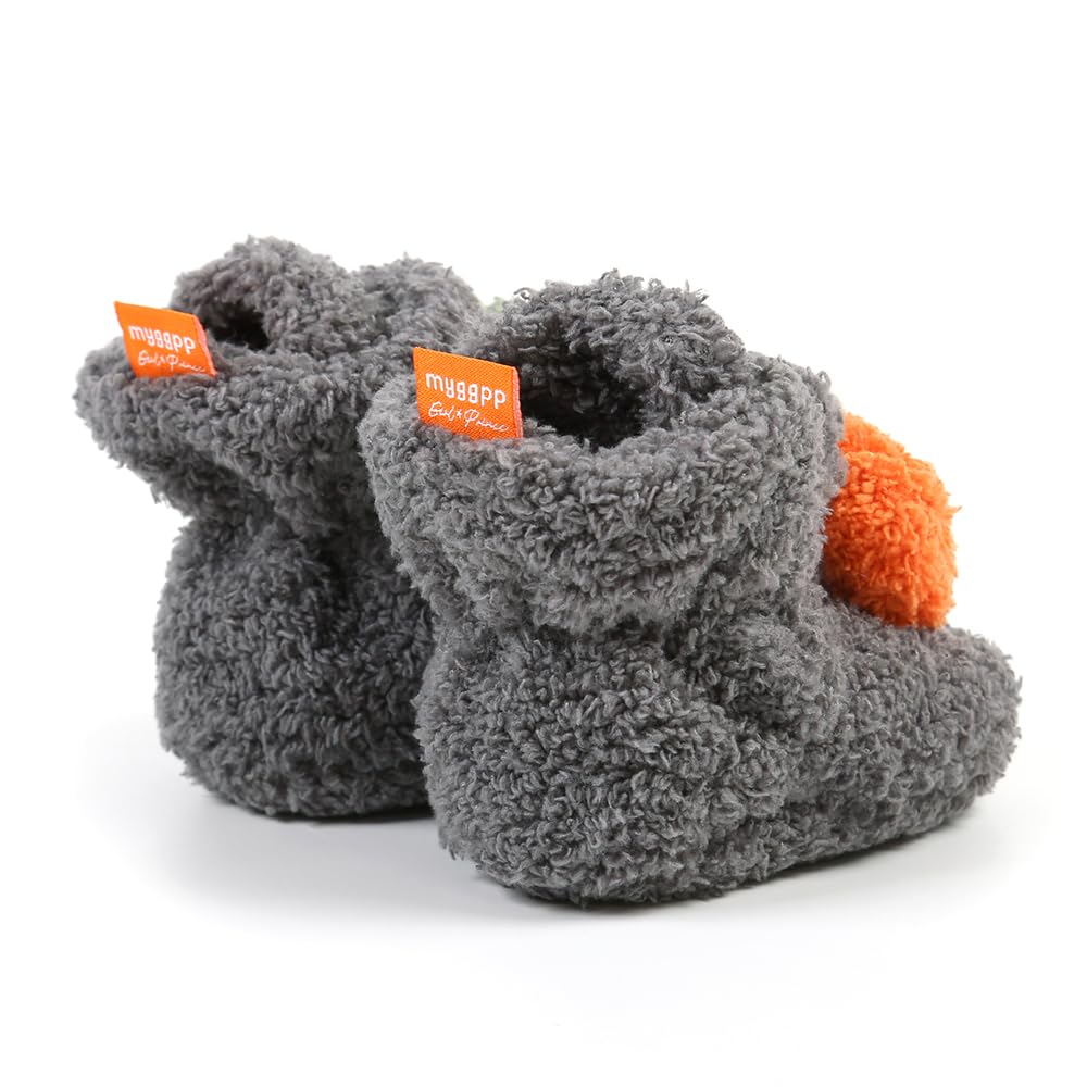 GDSDYM Baby Booties Cozy Christams Slippers Soft Baby Halloween Pumpkin Shoes Winter Warm Infant Newborn Crib Sock Shoes First Walkers