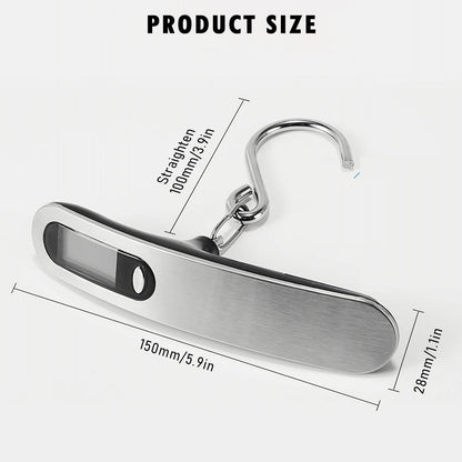 Casbomy Luggage Scale, New 2.0 Portable Digital Suitcase Weight Scale with USB Charging, 110 Lb/50kg Luggage Scale with Hook, Travel Scale for Travel, Household and Outdoor