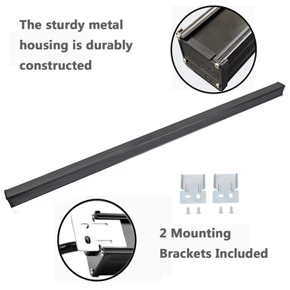20 Outlet Heavy Duty Metal Socket Power Strip,15-Foot Long Extension Cord with Circuit Breaker. Mounting Brackets Included,Workshop/Industrial use,ETL Certified