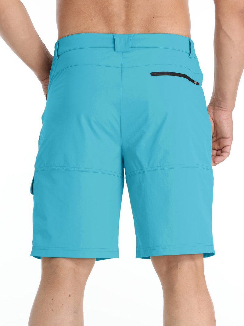 TACVASEN Shorts for Men Hiking Outdoor Shorts Quick Dry Casual Breathable Fishing Golf Dress Cargo Summer Shorts Ice Blue 36