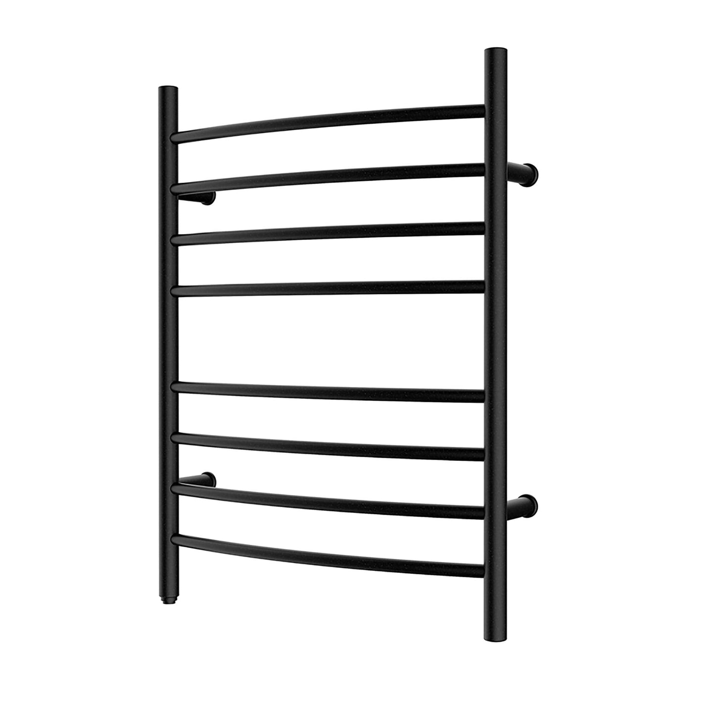 HEATGENE Towel Warmer 8 Bar Plug-in Curved Bath Towel Heater Towel Warmer for Bathroom Plug-in Drying Rack Brushed