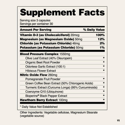 Snap Supplements Heart Health Support Supplement with Coq10, Organic Beet Root Powder, Hawthorn Berry, Turmeric and Odorless Garlic, Supports Nitric Oxide Level, Circulation and Flow, 90 Capsules