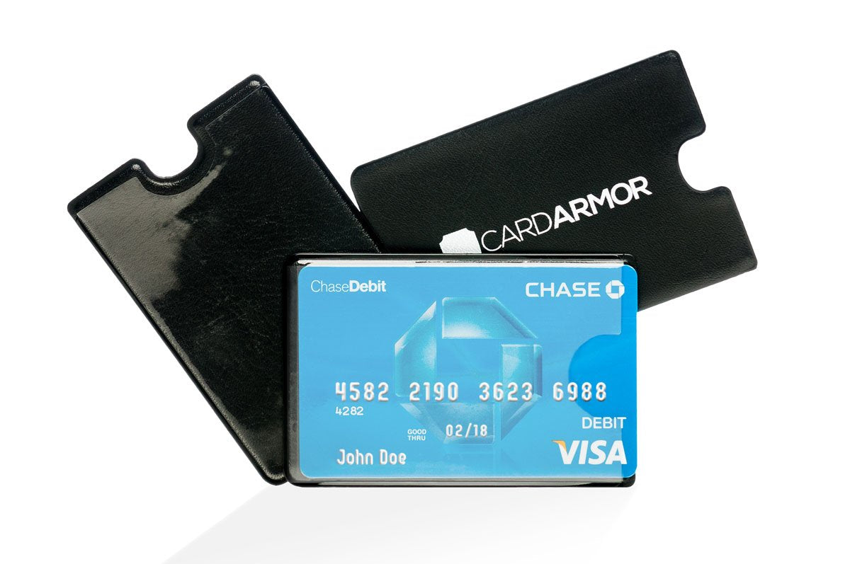 Card Armor Credit Card Holder, 6 Premium RFID Blocking Sleeves with Clear Front for Easy Viewing, Prevent Identity or Financial Theft from High Tech Thieves