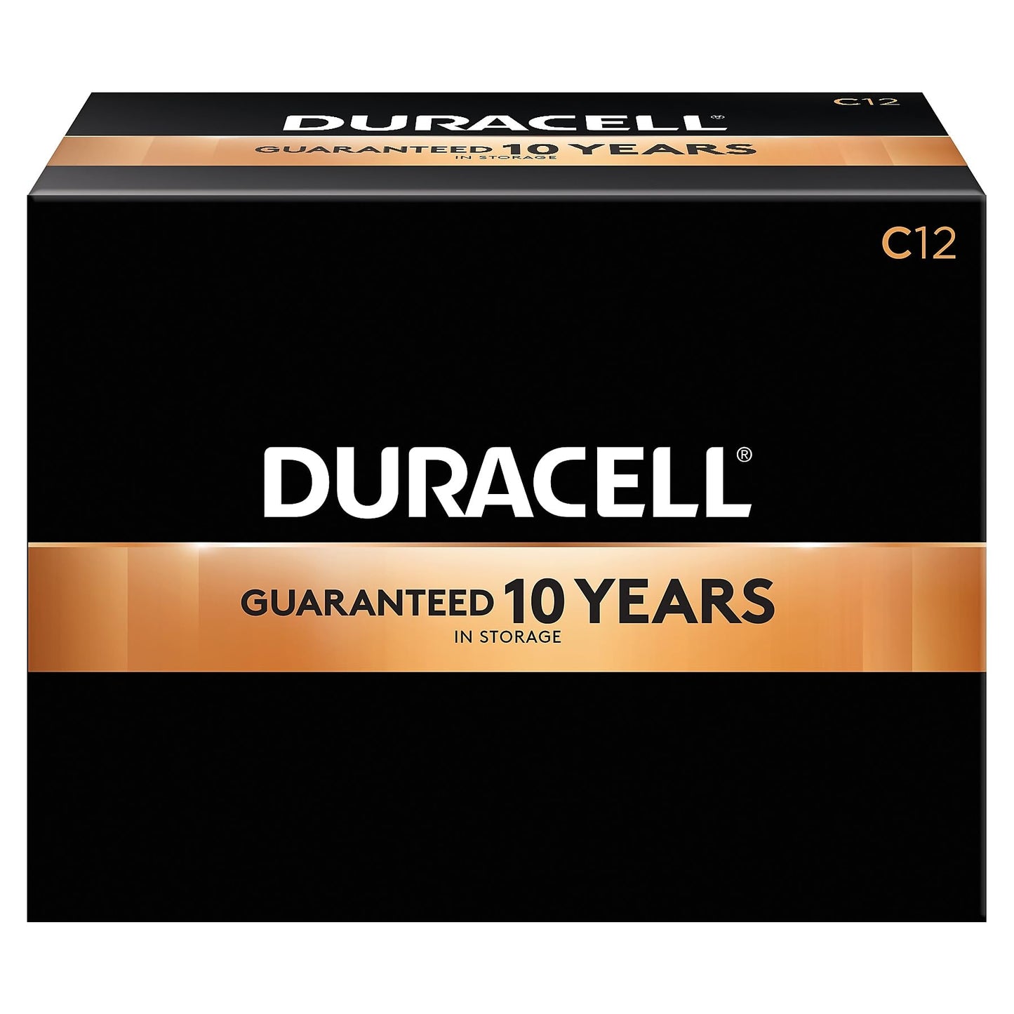 Duracell - CopperTop C Alkaline Batteries with recloseable package - long lasting, all-purpose C battery for household and business - Pack of 12