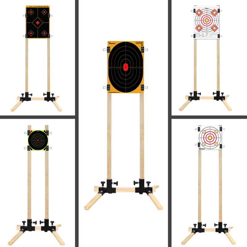 Highwild Shooting Stand Base Kit Steel Shooting Stand for Paper Targets Cardboard Silhouette and 1x2 Wooden Supports - 1 Set