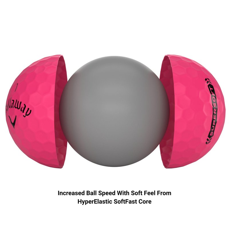 Callaway Golf Supersoft Golf Balls (2023, Pink)