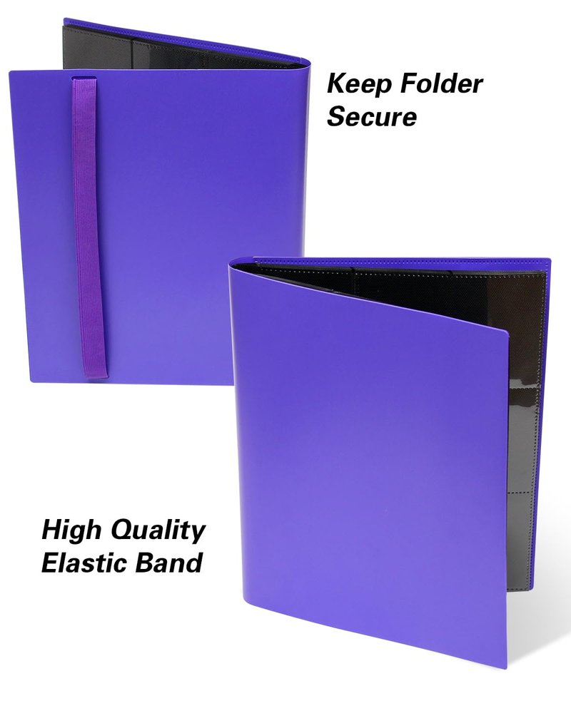 GEAoffice Card Binder 9 Pocket, 360 Pockets Trading Card Album Folder, Side Loading Collection Folder for MTG, TCG, Sports (Purple)