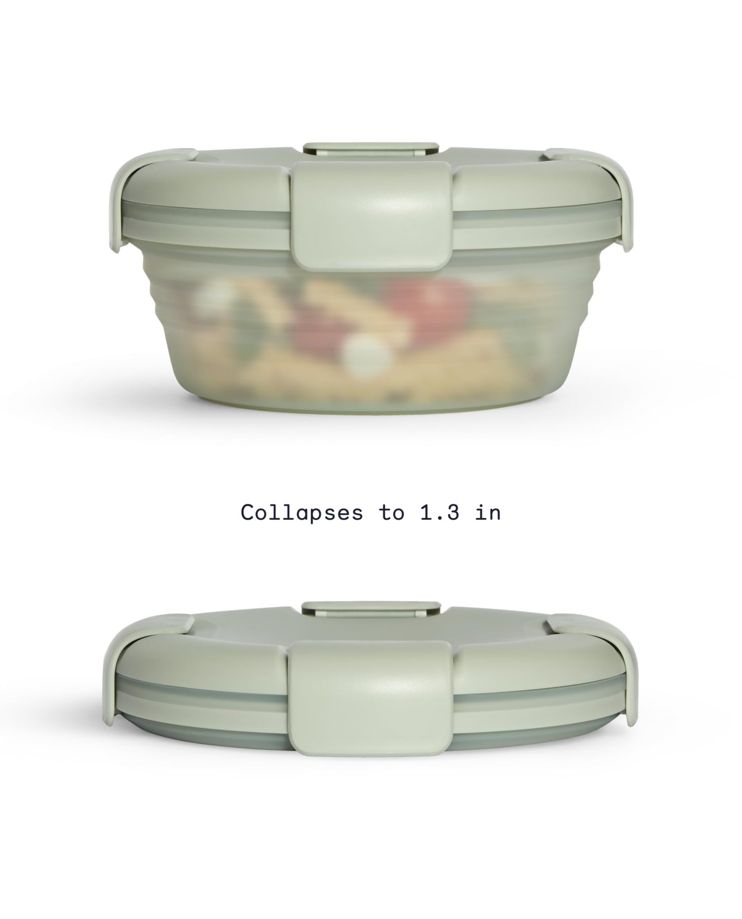 STOJO Collapsible Bowl - Translucent Denim Blue, 36oz - Reusable Silicone Bowl for Hot and Cold Food - Perfect for Travel, Meal Prep, To-Go Lunch, Camping & Hiking - Microwave & Dishwasher Safe