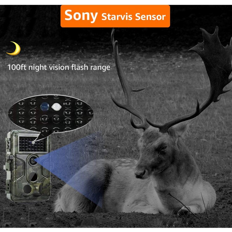 GardePro A3S Trail Camera (Non-Cellular, Non-WiFi), Enhanced Low-Light Performance, 64MP Photo & 1296P HD Video, 0.1s Trigger, 100ft No-Glow Night Vision, Motion Activated Wildlife Camera