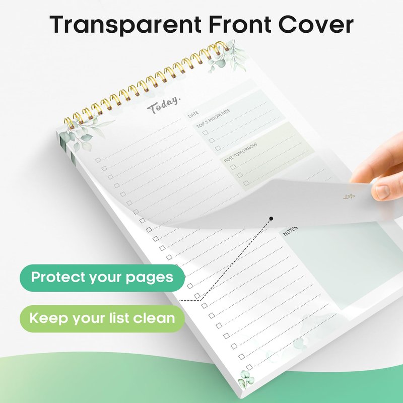 Taja To Do List Notepad - To Do List Notebook for Work with 52 Sheets, 9.8" x 6.5", Undated Daily Planner Perfect for Daily Tasks and Goal Setting, Notepad Suitable for Office, Home & School - Nature