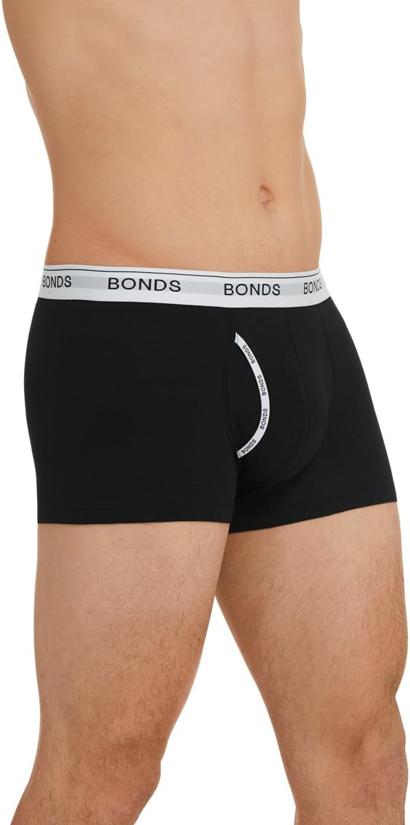 Bonds Mens Underwear Cotton Blend Guyfront Trunk (3 Pack)