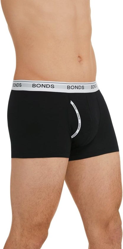 Bonds Mens Underwear Cotton Blend Guyfront Trunk (3 Pack)