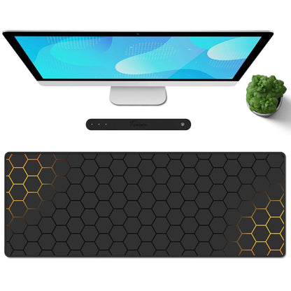 Galdas Gaming Mouse Pad XXL XL Large Long Extended Big Mousepad Non-Slip Rubber Keyboard Mouse Pad with Stitched Edges for Laptop Home Office (31.5x11.8x0.08 Inch) … (Grid)