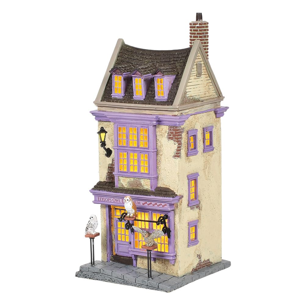 Department 56 Harry Potter Village Eeylops Owl Emporium Lit Building, 8.66 Inch, Multicolor