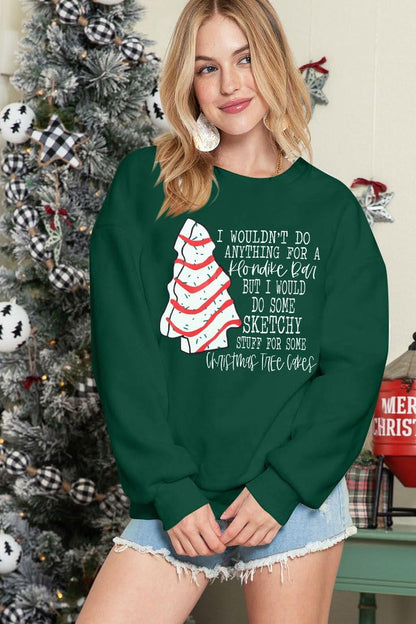 MYHALF Christmas Sweatshirt Womens Santa Shirts Christmas Trees Pullover Ugly Xmas Holiday Shirt Long Sleeve Tops Lightweight