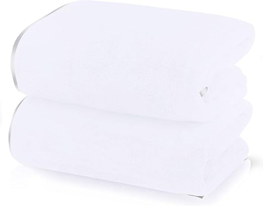 TENSTARS Silk Hemming Bath Towels