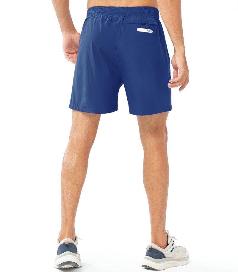 NORTHYARD Men's Athletic Running Shorts Gym Workout 7"/9"/5" Quick Dry Lightweight Sports Basketball Tennis 3 Zipper Pockets ROYALBLUE-5inch 2XL