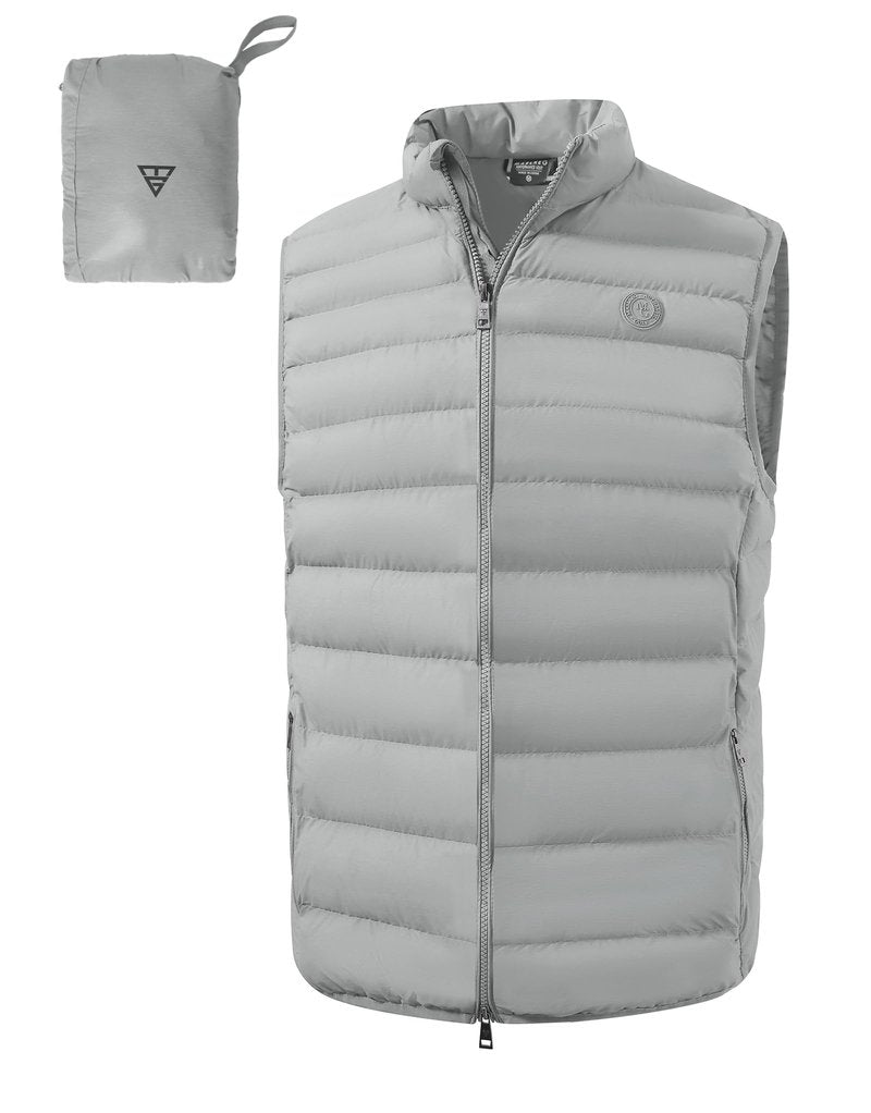 M MAELREG Mens Vest Lightweight Packable Quilted Warm Puffer Outerwear Winter Zip Up Sleeveless Jacket Golf Hiking