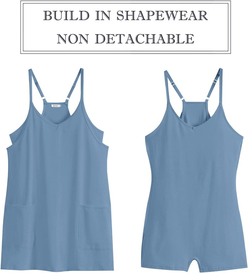 Women’s Athletic Tennis Dress - Summer Workout Mini Romper with Built-In Shorts | Perfect for Travel & Vacation