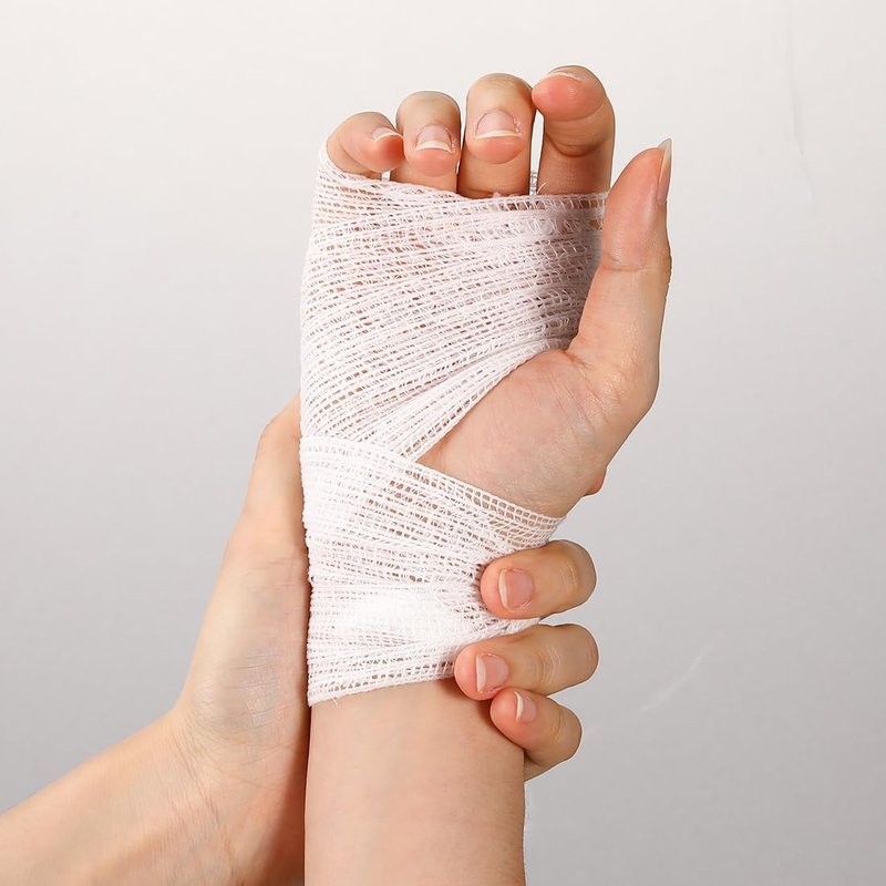 Stretch Gauze Bandages - 3" x 80" Elastic Cotton Tape for Wounds, Injuries & Post-Surgery Care | 12 Rolls