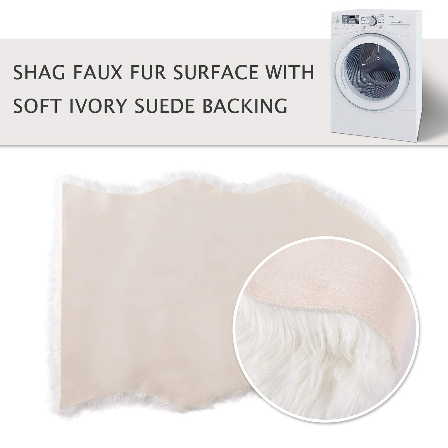 Asrug Soft Faux Fur Pet Bed Mat Plush and Fluffy Pet Pad Ultra Cozy Pet Throw Rug for Dogs Cats, White, 24 by 36 inches
