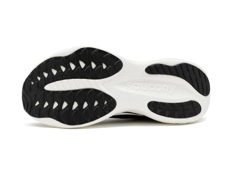 Saucony Women's Ride 19 Sneaker, Black/Silver, 8.5