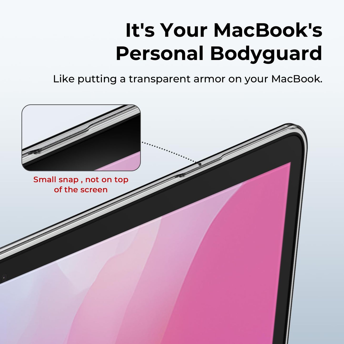 EooCoo Case compatible for Macbook Pro 13 inch M2 M1 A2338 A2251 A2289 A2159 A1989 A1706 with Touch Bar, 2023-2017 Released, Transparent Plastic Hard Shell Cover, Smooth Shiny Surface, Crystal Clear