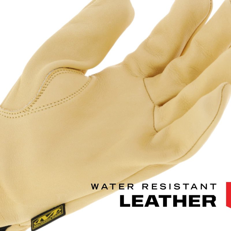 Mechanix Wear Leather Cow Driver - Breathable Leather Driver Gloves for Hand Safety - Elastic Cuff - Comfortable Fit - Water Resistant - Tan - Women's Medium