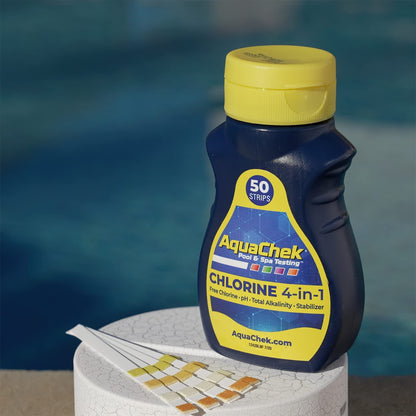 AquaChek 511244A Swimming Pool and Spa Test Strip, Yellow