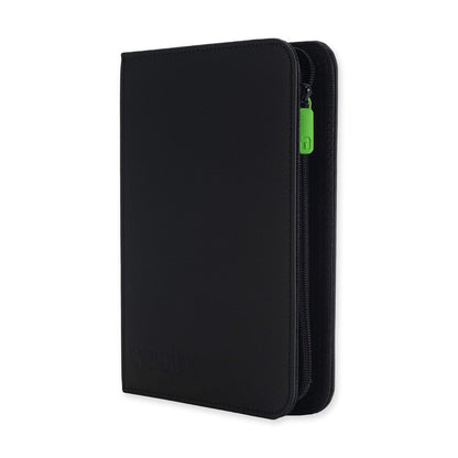 Vault X 4 Pocket Trading Card Zip Binder, 160 Cards, Premium Exo-Tec Album Material, 20 Side-Loading Pages, Folder for Collectible Games, Sports, TCG (Black)