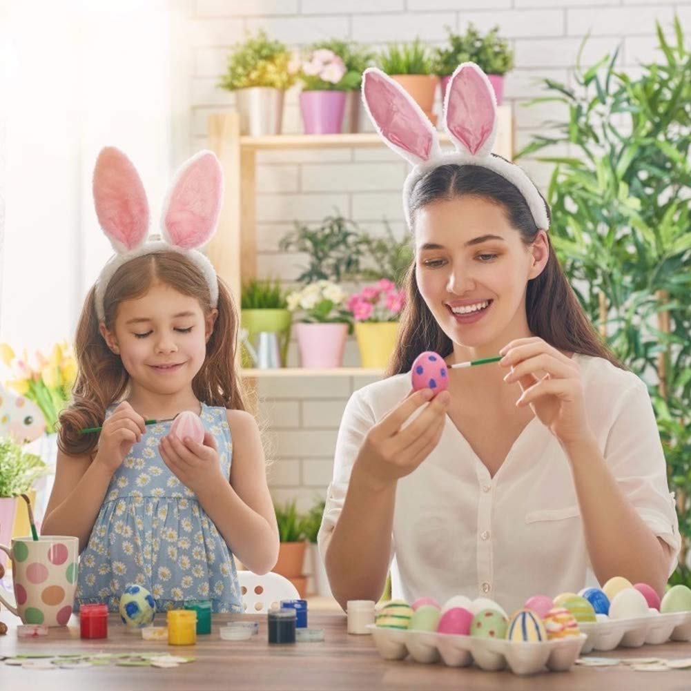 YTYKINOY 30pcs 2-3/8" Blank White Plastic DIY Easter Eggs
