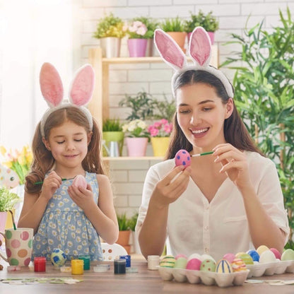 YTYKINOY 30pcs 2-3/8" Blank White Plastic DIY Easter Eggs