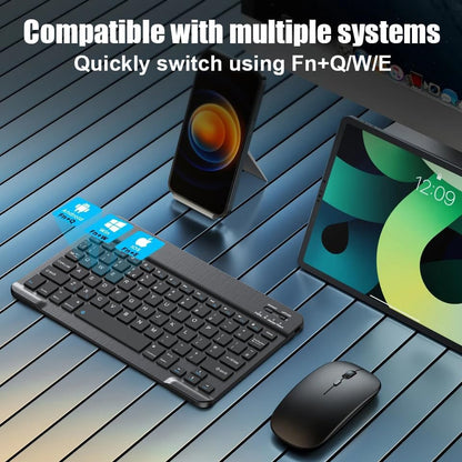 NOOX Bluetooth Keyboard for iPad 10th Generation, iPad Pro 13/12/11/10/9/8/7 inch, iPad Air 13/11th Gen, iPad mini, Tablets, etc. - Slim Wireless Portable Travel Office Computer Accessories
