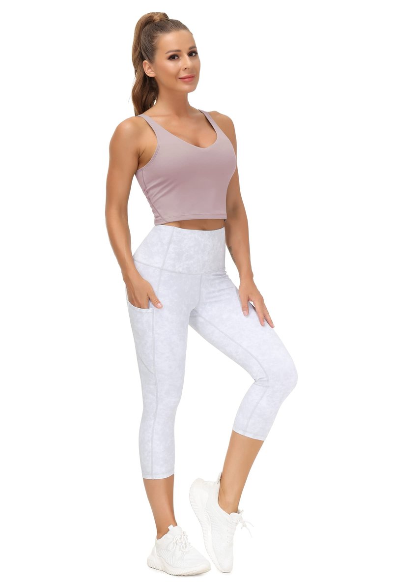 Women’s Longline Sports Bra Wirefree Padded Medium Support Yoga Bras Gym Running Workout Tank Tops(Light Purple, Small)