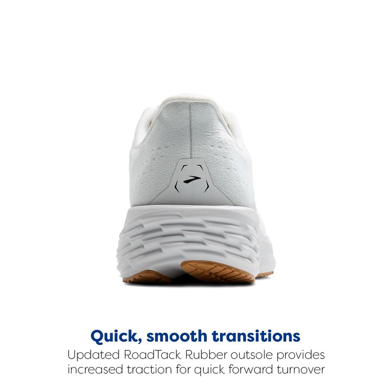 Brooks Men’s Launch 11 Neutral Running Shoe - White/Grey/Black - 8.5 Medium
